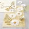White Fabric Pressed Flower Embellishments by Recollections&#x2122;